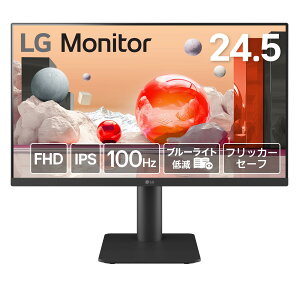 LG ���j�^�[ 25MS500-B 24.5�C���`/�A���`�O���A/IPS/1920×1080@100Hz/5ms�iGTG�j/�u���[���C�g�ጸ�E�t