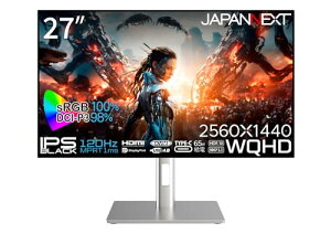 JAPANNEXT 27�C���` IPS BLACK�p�l������ 120Hz�Ή� WQHD(2560x1440)�𑜓x �Q�[�~���O���j�^�[ JN-2