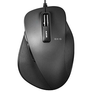 �G���R�� USB �}�E�X �L�� L�T�C�Y 5�{�^�� (�߂�E�i�ރ{�^������) BlueLED ����̋ɂ� �u���b�N M-XGL10UBBK