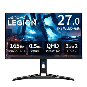 Lenovo R27q-30 ���j�^�[ (27.0�C���` IPS WLED�t�� QHD 165Hz 0.5ms ����� �`���g�Ή� VESA)