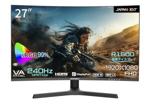 JAPANNEXT 27�C���` �Ȗ� Full HD(1920x1080) 240Hz �t�����j�^�[ JN-27VCG240FHDR-HSP H