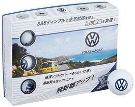 LEZAX(レザックス) ゴルフボール Volkswagen ゴルフボール 1ダース(12個入り) VWBA-9783 ホワイト