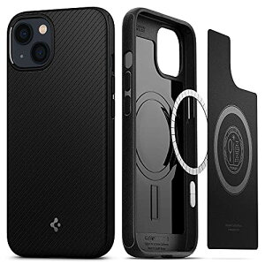 Spigen iPhone13 �P�[�X MagSafe �ϏՌ� �}�O�E�A�[�}�[ ACS03546 (�}�b�g�E�u���b�N)