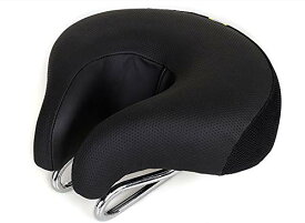 Poilee 自転車サドル ソフト 衝撃吸収 人間らしい設計 快適 サイクリング・平日ご利用可能 A038 (ブラック)