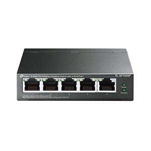 TP-Link �X�C�b�`���O�n�u 5�|�[�g 10/100Mbps PoE+�Ή��|�[�gx4 �e�|�[�g30W(���v67W�܂�)�܂Ły�G�N�X�e���h���[