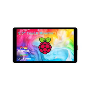 Wisecoco 5.5�C���` �^�b�`�X�N���[�� LCD�f�B�X�v���C 1920 * 1080 ���f���ɗp��Rapberry Pi 5/4/4B/