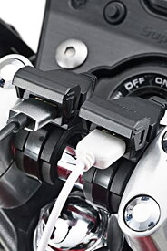 デイトナ(Daytona) バイク用 USB電源 防水 合計5V/4.8A ブレーキスイッチ接続 メインキー連動 USB-A 2ポート 9950
