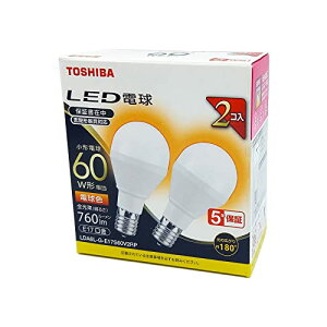 ����(TOSHIBA) LED�d�� 60W���� �L�z�� �d���F E17���� 2P �����Ή� LDA6L-G-E17S60V2RP