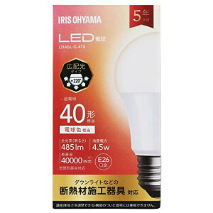 �A�C���X�I�[���} LED�d�� E26 �L�z�� 40W �d���F LDA5L-G-4T8