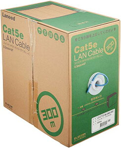 �G���R�� LAN�P�[�u�� 300m ����p RoHS�w�ߑΉ� CAT5e �u���[ LD-CT2/BU300/RS