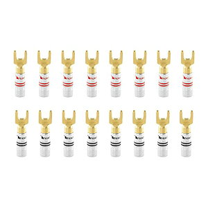 Nakamichi Excel �V���[�Y 24K �����b�L Banana Plugs �o�i�i �v���O 12 AWG - 18 AWG �Q�[�W �T