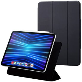 エレコム iPad Pro 11 第4/3/2世代 (2022/2021/2020年) マグネットケース カバー 磁気吸着 ソフトレザー素材 オ
