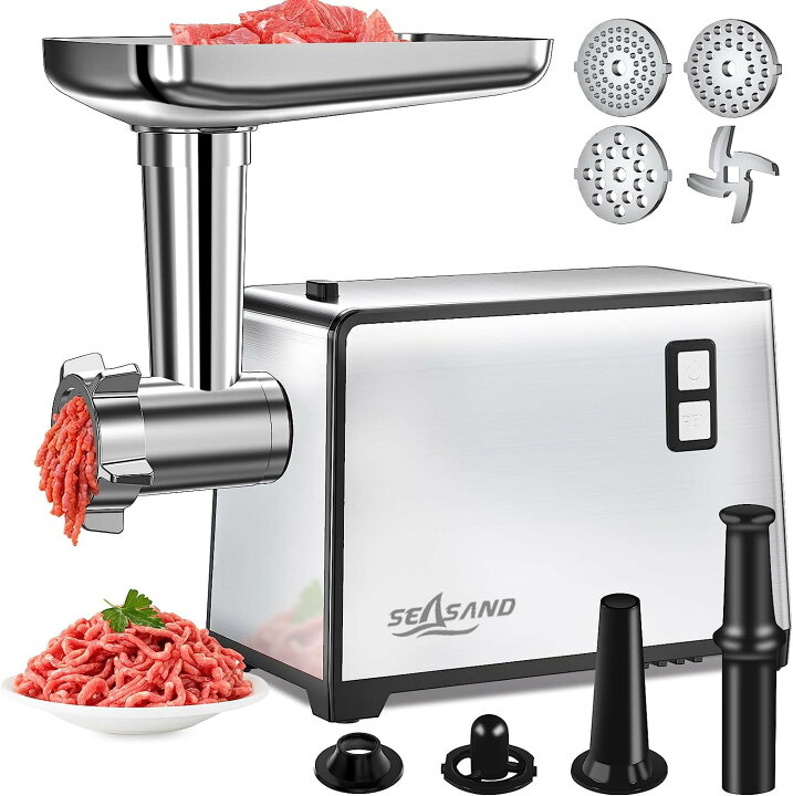 楽天市場】SEASAND 電動ミートグラインダー 肉挽き器 [100V 500W 
