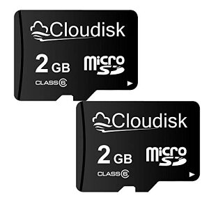 Cloudisk Micro SD�J�[�h2 GB(2�Z�b�g) �t���b�V���J�[�h �N���X6�ASD�A�_�v�^�t���i2 GB�j