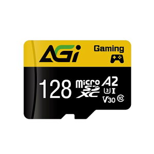 AGI 128GB microSD �J�[�h 4K�Ή� Switch 1 ����m�F�� �ǂݍ��ݑ��x�ő�98MB/�b C10 U3 A2 V30 F