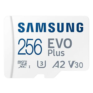 Samsung EVO Plus microSD �������[�J�[�h + �A�_�v�^�[ 256GB microSDXC ���x �ő�160MB/�b UH