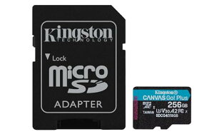 Kingston �L���O�X�g�� 256GB microSDXC Canvas Go Plus Gen4 200MB/�b A2 U3 V30 �A�_