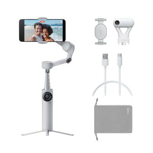 Insta360 Flow 2 Plus AI�g���b�J�[�L�b�g �O���[ - �܂肽���ݎ��X�}�z�W���o���A������A�v����AI�g���b�L���O�A�����l