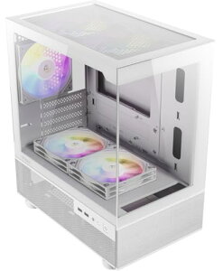 Micro-ATX�Ή� ixed mode RGB�t�@��5��W�����ڂ����s���[���X�ACX200M RGB Elite White