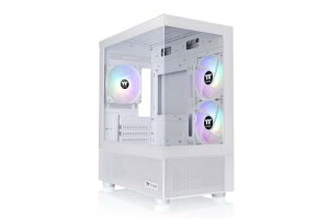 Thermaltake View 170 TG ARGB Snow Micro-ATX �~�j�^���[�^PC�P�[�X �z���C�g CA-1Z4-00M6
