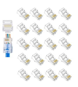 LAN�P�[�u�� CAT6A 100M ����L�b�g - 8�ɐڑ� RJ45 �R�l�N�^ 20���� | �����b�L�s�� �ϋv�� | ����PVC�f�� �z