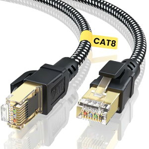 BUSOHE LAN�P�[�u�� 3-meters CAT8 �L��lan �t���b�g40Gbps 2000MHz ���� RJ45 �R�l�N�^ �J�e�S���[