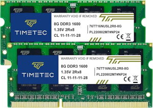 Timetec Premium 16GB KIT(2x8GB) �m�[�gPC�p������ DDR3L / DDR3 1600MHz PC3L-1280