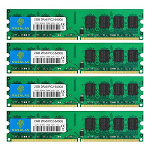 Rasalas DDR2 800 PC2-6400 4��x2GB DDR2-800 Udimm 2Rx8 1.8V CL6 Non-ECC �f�X