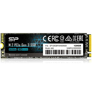 Silicon Power (�V���R���p���[) 128GB NVMe M.2 PCIe Gen3x4 2280 SSD (SP128GBP34A
