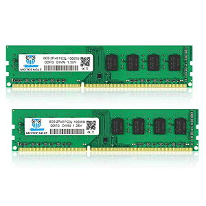 Motoeagle PC3L 10600U 16GB Kit DDR3L 1333MHz 8GBx2���g �f�X�N�g�b�vPC�p�������d�� 1.35