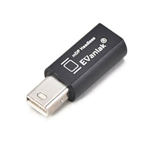 EVanlak Mini DisplayPort �w�b�h���X�S�[�X�g�f�B�X�v���C�G�~�����[�^�[ PC 4K DP �_�~�[�v���O�p (�w�b�h���X1