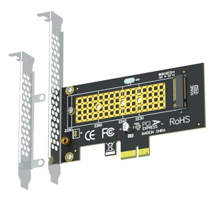 GLOTRENDS PA09-X1 M.2 PCIe X1�ϊ��A�_�v�^�[�J�[�h�AM.2 PCIe 4.0/3.0/2.0 SSD (NVMe/A