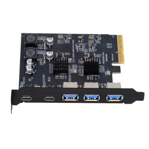 10Gbps 3 �� Type-A USB3.0 �\�P�b�g & �f���A�� USB3.1 Type-C USB-C �o�b�N�p�l�� - PCI-E