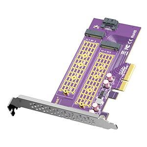 10Gtek 2�|�[�g M.2 NVMe �A�_�v�^�[ M-Key��B-Key PCIe X4 Gen3. �g���J�[�h ���݃C���^�[�t�F�[�X�{�[�h