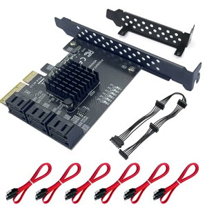 PCIe SATA�g���J�[�h 6�|�[�g 6Gbps�Ή�/PCIe 3.0 x4/�v���O&�v���C/���[�v���t�@�C���u���P�b�g&�P�[�u���t��/Win