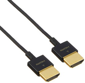 エレコム HDMI ケーブル 1m 4K × 2K対応 ウルトラスリム ブラック CAC-HD14US10BK