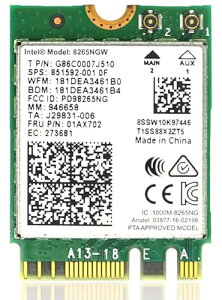 Intel Dual Band Wireless-AC 8265 8265NGW ����LAN M.2 2230 Wifi�J�[�h ���C�����X�J�[�h