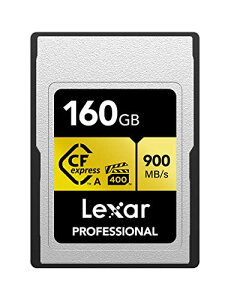 Lexar CFexpress�J�[�h TypeA 160GB GOLD �ő厝���Ǐo���x900MB/s �ő厝���������x800MB/s VPG