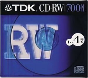 TDK CD-RW�f�[�^�p700MB 4�{��10mm���P�[�X���� [CD-RW80S]