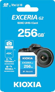 KIOXIA EXCERIA G2 SD�������[�J�[�h 256GB �ǂݎ�葬�x100MB/s �������ݑ��x50MB/s