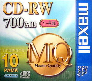 maxell CDRW MQ�V���[�Y CDRW80MQ1P10S CD-RW�f�B�X�N(700MB/10��)