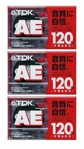 TDK �I�[�f�B�I�J�Z�b�g�e�[�v AE 120��3���p�b�N [AE-120X3G]