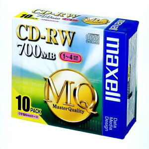 maxell �f�[�^�p CD-RW 700MB 4�{���Ή� 10�� 5mm�P�[�X�� CDRW80MQ.S1P10S