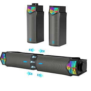 �y2in1�zSmalody PC�X�s�[�J�[ Bluetooth 5.3 �Q�[�~���O�X�s�[�J�[ LED���C�g�t�� USB�ڑ� �v���O���v���C �R��