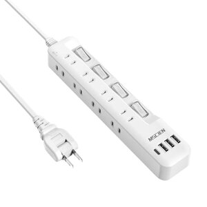 Mscien �d���^�b�v usb�t�� 8��AC�� 1��usbc 3��usba �����R�[�h 2m ���K�[�h usb �R���Z���g oa �X�C�b�`�t��