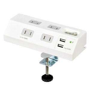 �G���p�iELPA�j �f�X�NUSB�^�b�v �N�����v�Œ� �R���Z���g 4�� USB 2�� 2.4A �W���X�C�b�` ���K�[�h �d���^�b�v �����R�[�h