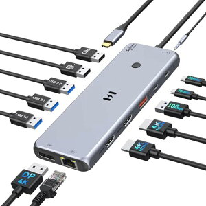 Selore USB C �h�b�L���O�X�e�[�V���� 3��ʏo�́y�����^�b�`�ŉ�ʐؑ։\�z�y13 in 1�ztype c �h�b�L���O�X�e�[�V����