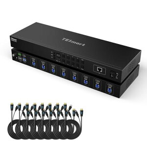 TESmart USB3.0 HDMI KVM�X�C�b�` 8����1�o�� 4K@60Hz KVM�ؑ֊� 8�|�[�g �p�\�R��8�䃂�j�^�[1��؂�ւ�