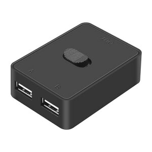 CERRXIAN USB2.0�X�C�b�`�Z���N�^�[ USB KVM�X�C�b�`���A�_�v�^ �o����USB���L�X�C�b�` 2 in 1 Out/ 1 in