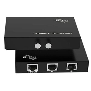Iseebiz lan ���z�� 2����1�o��/1����2�o�� �o�����蓮�X�C�b�` �d���s�v �@�B���X�C�b�`���O RJ45�Ή� �����ؑ֊� �z���ȒP